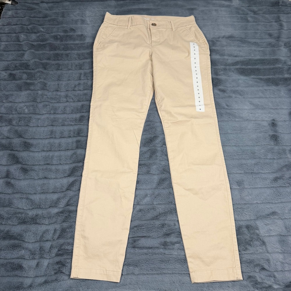 Old Navy Skinny Khaki Chinos Tan Cotton Stretch Pants Size 0 RN54023